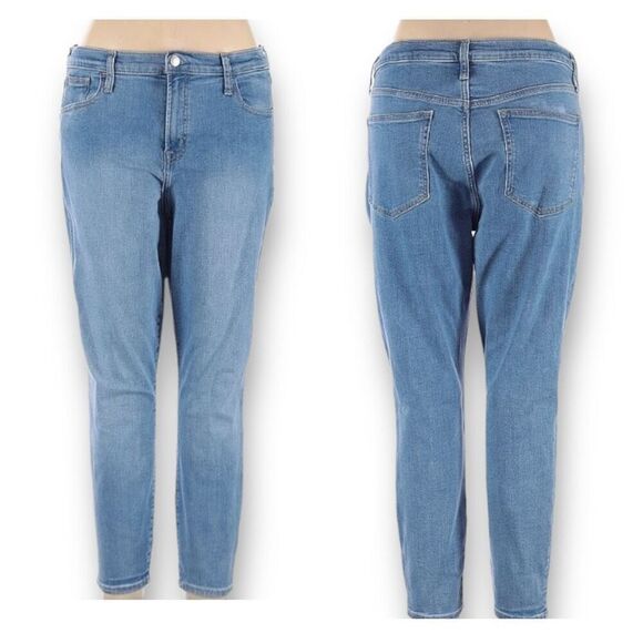 GAP True Skinny High Rise Jeans Medium Wash Stretch Denim 16 Short - Picture 1 of 9